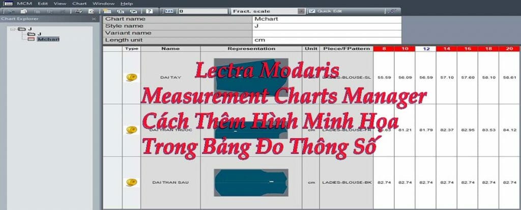 Lectra Modaris Measurement Charts Manager